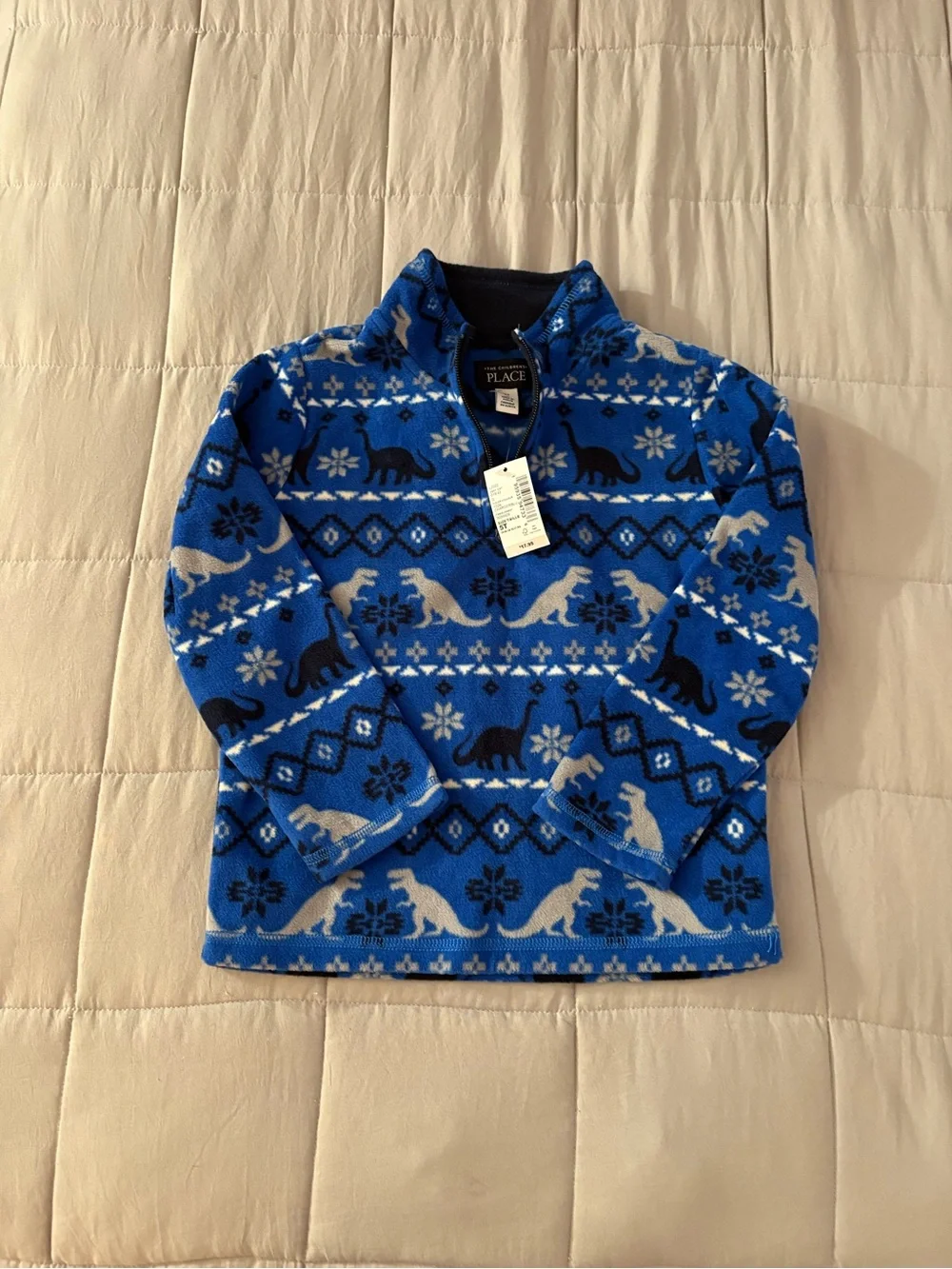 New with tags, Dinosaur fleece, size 5T